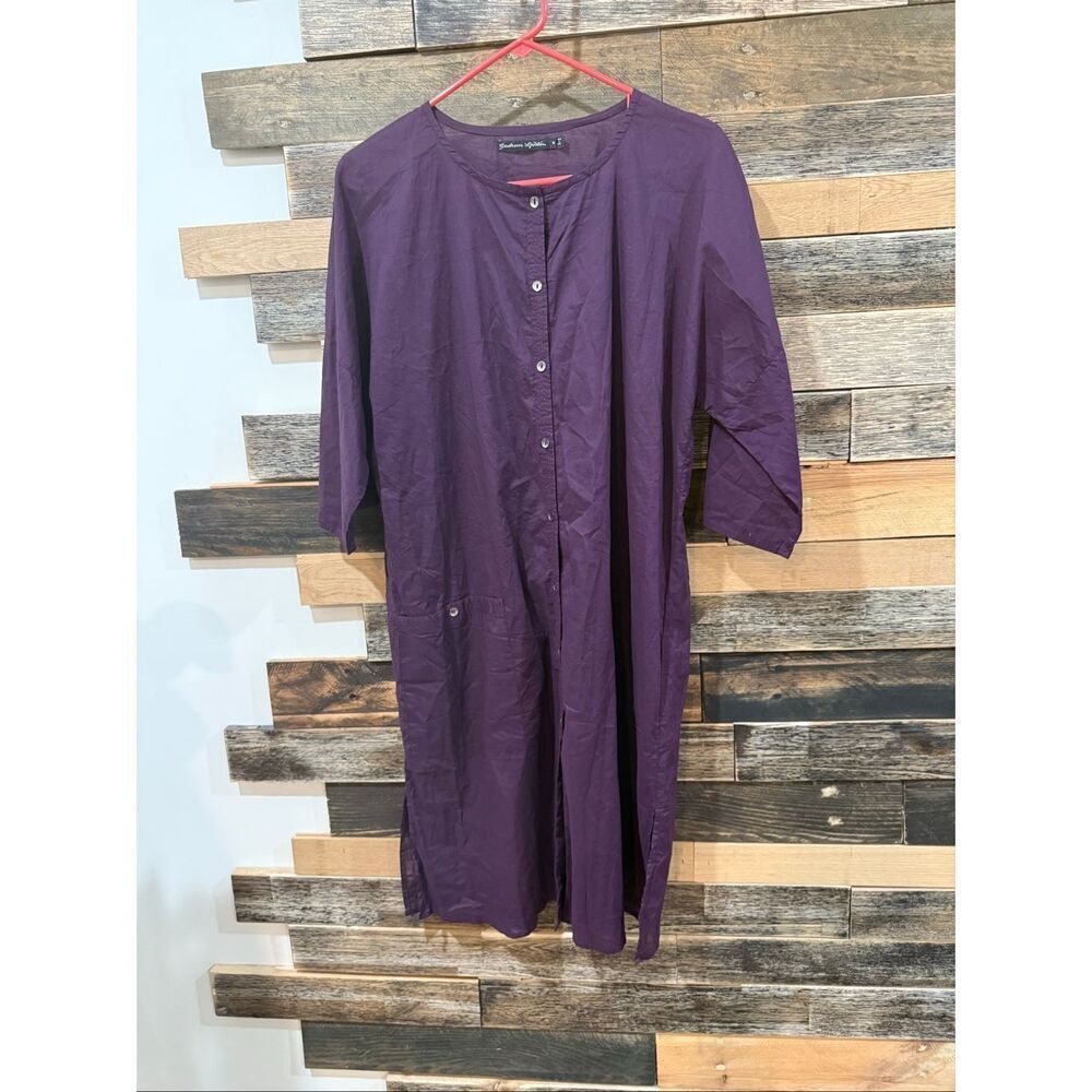 Gudrun Sjoden purple cotton dress size Medium